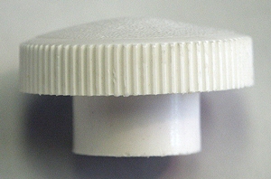1 3/8" Round White Knob 