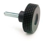 MBT Knurled Round Knob w/ stud, Inch 